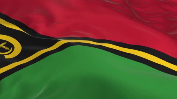 Vajande Vinden Loopas Flagga Som Bakgrund Vanuatu — Stockvideo