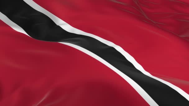 Macha Wietrze Zapętlony Flaga Tle Trynidadu Tobago — Wideo stockowe