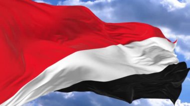 bayrak mavi karşı rüzgarda sallayarak Sealand Prensliği gökyüzü