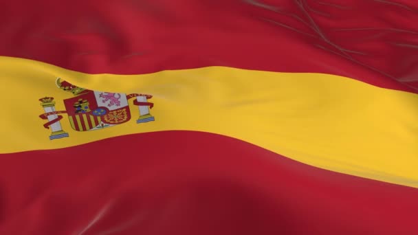 agitant dans le vent un drapeau en boucle comme fond Espagne 
