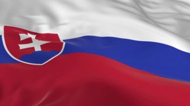 rüzgarda sallayarak bayrak Slovakya arka plan olarak ilmekledi