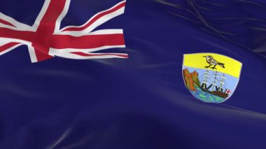 rüzgarda sallayarak bayrak Saint Helena arka plan olarak ilmekledi