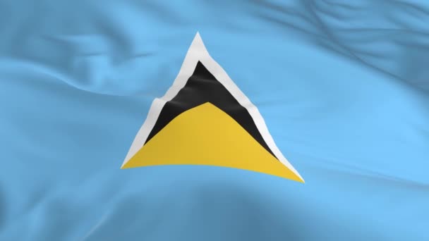 Sventolando Nel Vento Sventolò Bandiera Come Sfondo Santa Lucia — Video Stock
