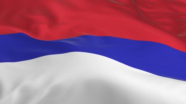 Vlag Zwaaien Wind Lus Als Achtergrond Republiek Srpska — Stockvideo