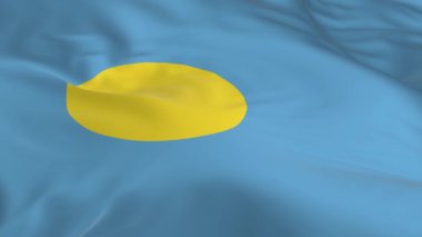 rüzgarda sallayarak bayrak Palau arka plan olarak ilmekledi