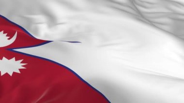 rüzgarda sallayarak bayrak Nepal arka plan olarak ilmekledi
