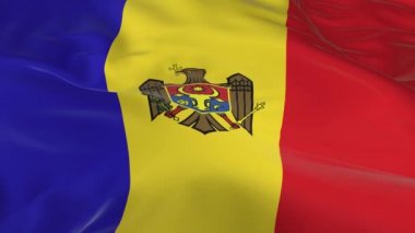 rüzgarda sallayarak bayrak Moldova arka plan olarak ilmekledi