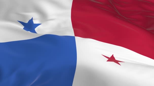 Vlag Zwaaien Wind Lus Als Achtergrond Panama — Stockvideo
