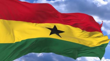 bayrak mavi gökyüzü Gana karşı rüzgarda sallayarak