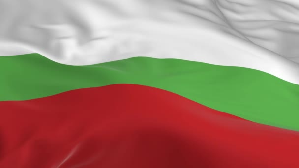 agitant dans le vent un drapeau en boucle comme fond Bulgarie 
