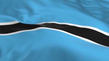 rüzgarda sallayarak bayrak Botsvana arka plan olarak ilmekledi