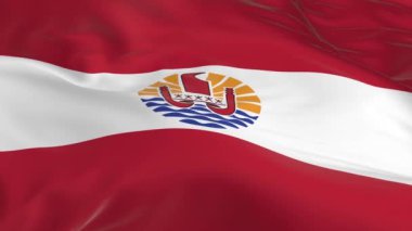 rüzgarda sallayarak bayrak ilmekledi bir arka plan olarak Fransız Polinezyası