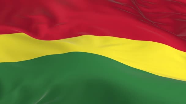agitant dans le vent un drapeau en boucle comme fond Bolivie 