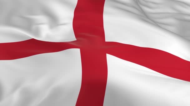 Weht Wind Geschwenkte Flagge Als Hintergrund Englands — Stockvideo