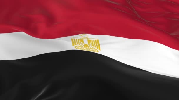agitant dans le vent drapeau en boucle comme fond Egypte 