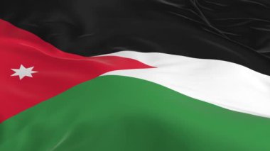 rüzgarda sallayarak bayrak Jordan arka plan olarak ilmekledi
