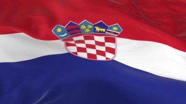 sallayarak bayrak Hırvatistan arka plan olarak ilmekledi
