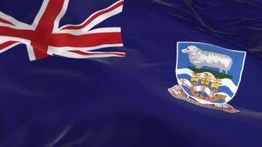 rüzgarda sallayarak bayrak bir arka plan falkland Adaları ilmekledi