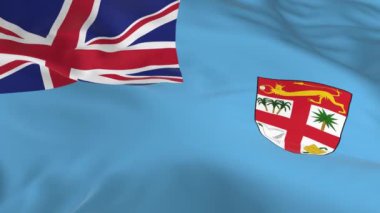 rüzgarda sallayarak bayrak Fiji arka plan olarak ilmekledi