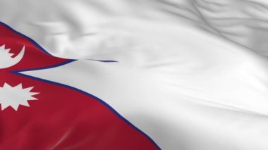 rüzgarda sallayarak bayrak Nepal arka plan olarak ilmekledi