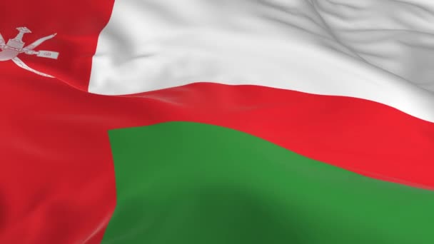agitant dans le vent un drapeau en boucle comme fond Oman 