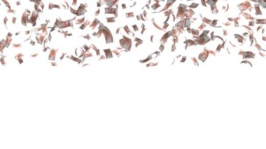 düşen para yaprak sonbaharda alfa şeffaflık Kanal Rusya ruble Rur ovmak