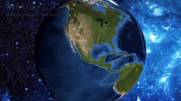 Uzaydan Yakınlaştırmak Distrito Federal Meksika Üzerinde Odak — Stok video