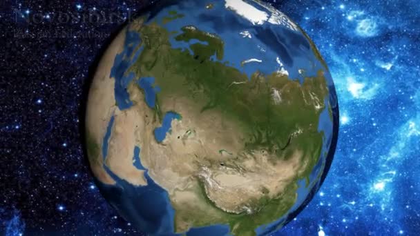 Приблизиться Космоса Сосредоточиться Новосибирской России — стоковое видео