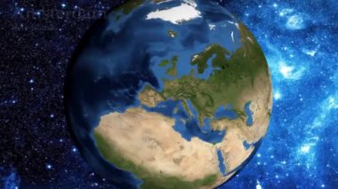 Uzaydan yakınlaş ve Hollanda Amsterdam 'a odaklan