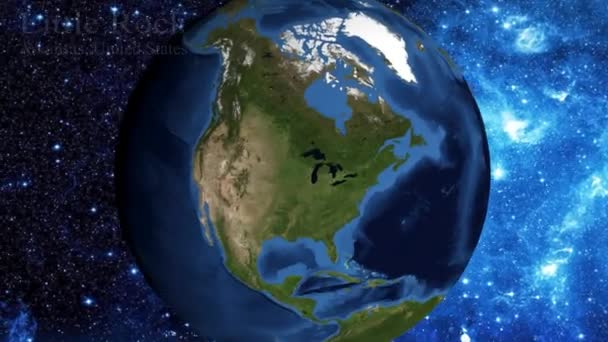 Uzaydan Yakınlaştırmak Arkansas Little Rock Abd Üzerinde Odak — Stok video