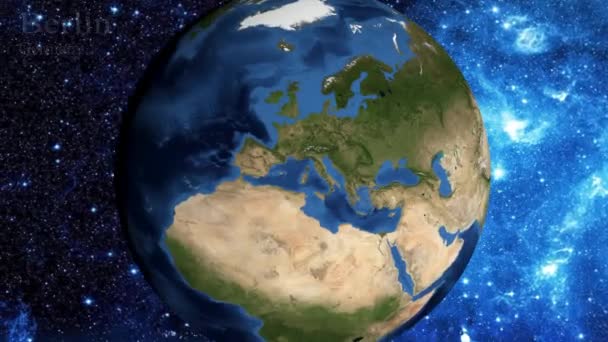 Масштабирование Космоса Сосредоточение Германии Берлин — стоковое видео