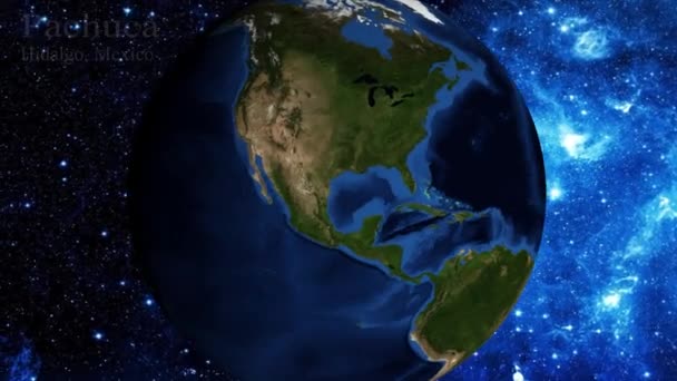 Uzaydan Yakınlaştırmak Hidalgo Pachuca Meksika Üzerinde Odak — Stok video