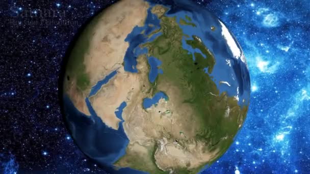 Масштабируйтесь Космоса Сосредотачивайтесь Самарской России — стоковое видео