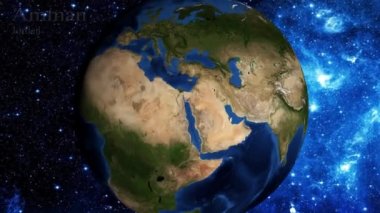 uzaydan yakınlaştırmak ve Jordan Amman üzerinde odak