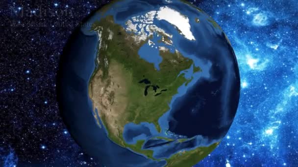 Přiblížení Vesmíru Zaměřit Wisconsin Madison Usa — Stock video