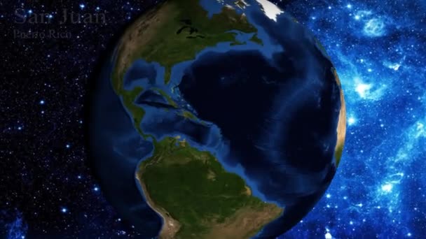 Масштабирование Космоса Сосредоточение Пуэрто Рико Сан Хуан — стоковое видео