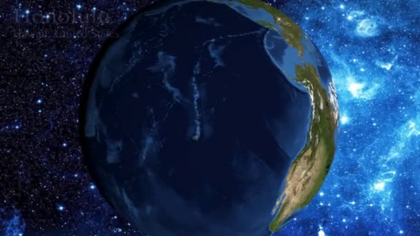 zoom avant depuis l'espace et se concentrer sur Hawaï Honolulu USA 