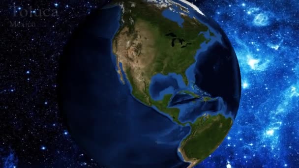 Uzaydan Yakınlaştırmak Toluca Meksika Üzerinde Odak — Stok video