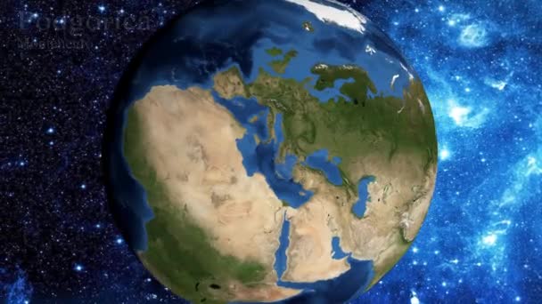 Приблизиться Космоса Сосредоточиться Монтенегро Подгорице — стоковое видео