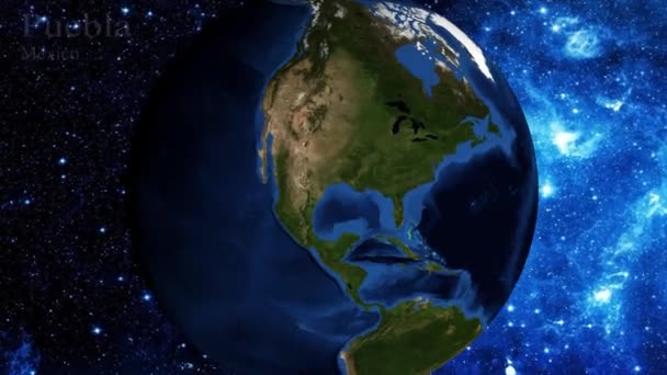 Uzaydan Yakınlaştırmak Puebla Meksika Üzerinde Odak — Stok video