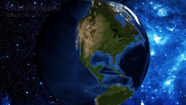 Uzaydan Yakınlaştırmak Jalisco Guadalajara Meksika Üzerinde Odak — Stok video