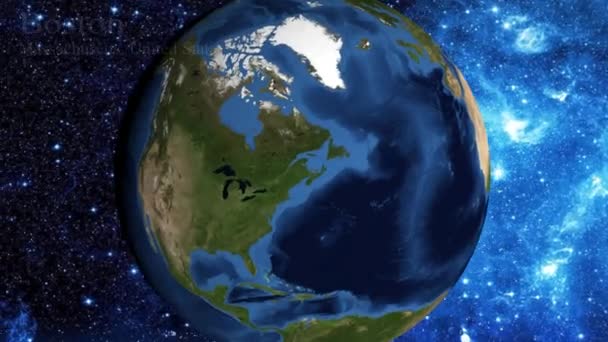 Uzaydan Yakınlaştırmak Massachusetts Boston Abd Üzerinde Odak — Stok video