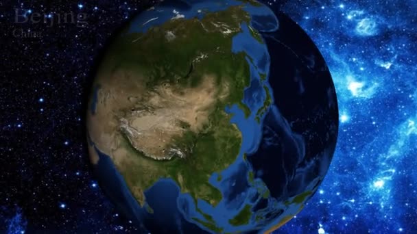 Масштабирование Космоса Сосредоточение Китае Пекин — стоковое видео