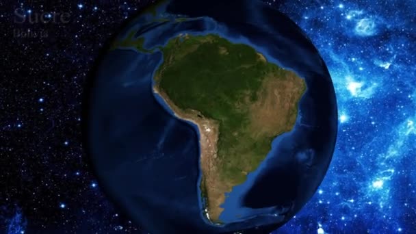 Увеличить Масштаб Космоса Сосредоточиться Боливии Сукре — стоковое видео