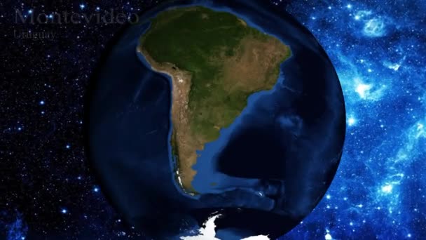 Ampliar Partir Espaço Concentrar Uruguai Montevideo — Vídeo de Stock