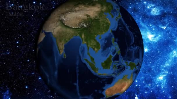 Увеличить Масштаб Космоса Сосредоточиться Таиланде Бангкок — стоковое видео