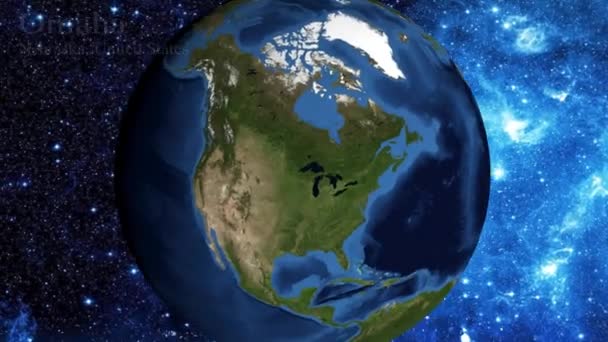 Uzaydan Yakınlaştırmak Nebraska Omaha Abd Üzerinde Odak — Stok video