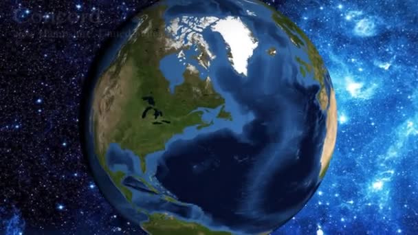 Přiblížení Vesmíru Zaměřit New Hampshire Concord Usa — Stock video