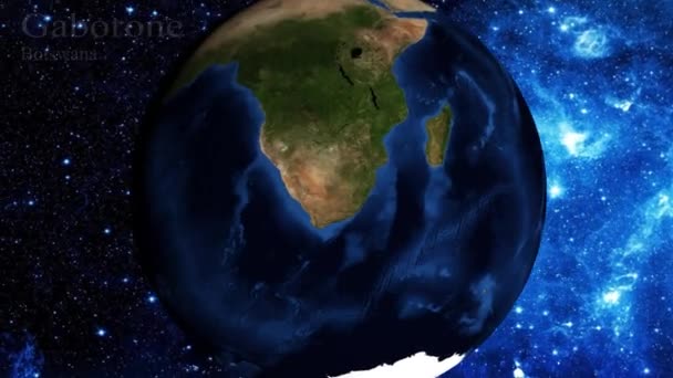 Увеличить Масштаб Космоса Сосредоточиться Ботсване Габороне — стоковое видео