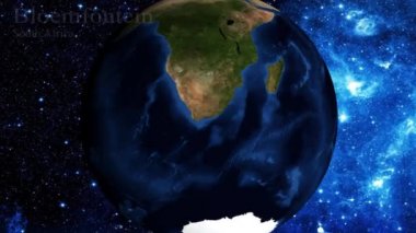 uzaydan yakınlaştırmak ve Güney Afrika Bloemfontein üzerinde odak